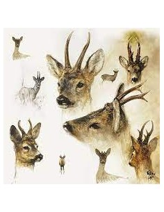 Servetten met jachtprint - ree