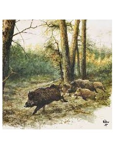 Servetten met jachtprint -...