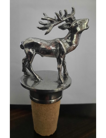 Kurk/sierkurk voor wijnfles met hert