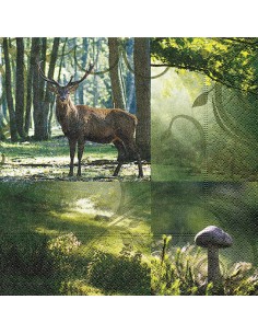 Servetten met jachtprint -...