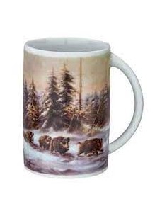 4 Koffiebekers met jacht...