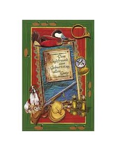 Verjaardagskaart met jacht...