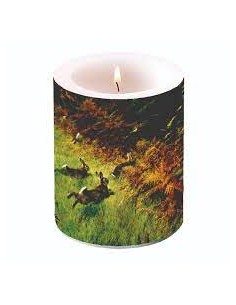 Kaars met konijnen afbeelding