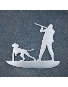 Autosticker RVS Jager met...