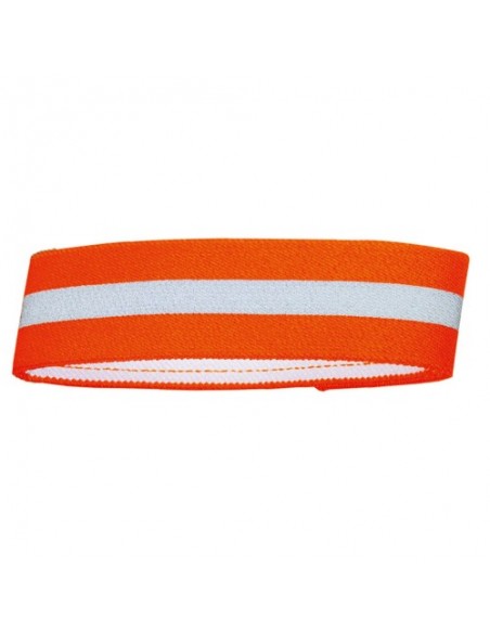 Halsband klittenbandsluiting oranje signaal lengte 55cm.