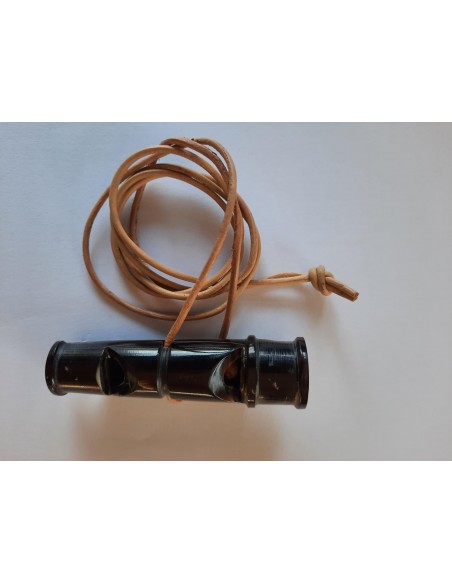 Hondenfluit -dubbel fluit rol  Inclusief leren koordje