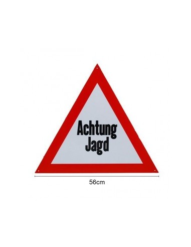 Signaalbord Achtung Jagd 56cm