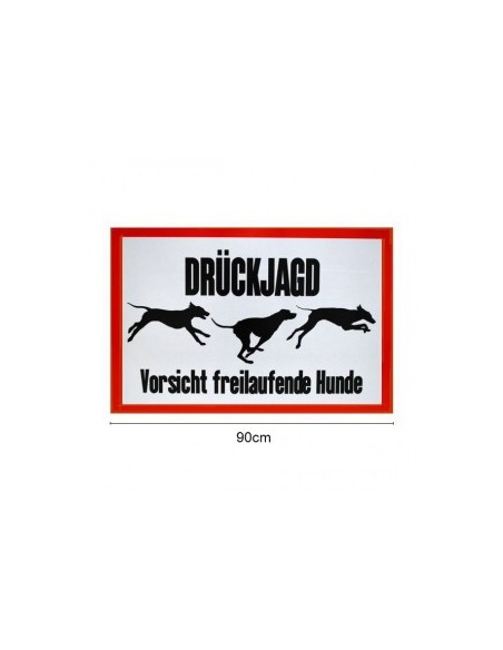 Signaalbord Druckjagd Vorsicht freilaufende Hunde