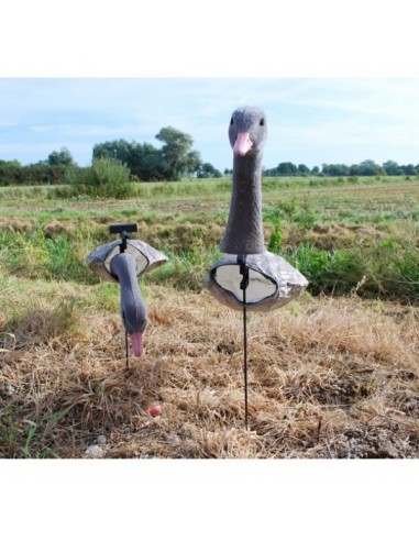 Gans windecoy Grauwe gans met kop 10 stuks