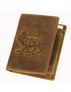 Lederen portemonnee met...