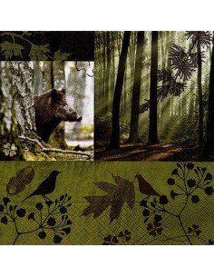 Servetten met jachtprint -...